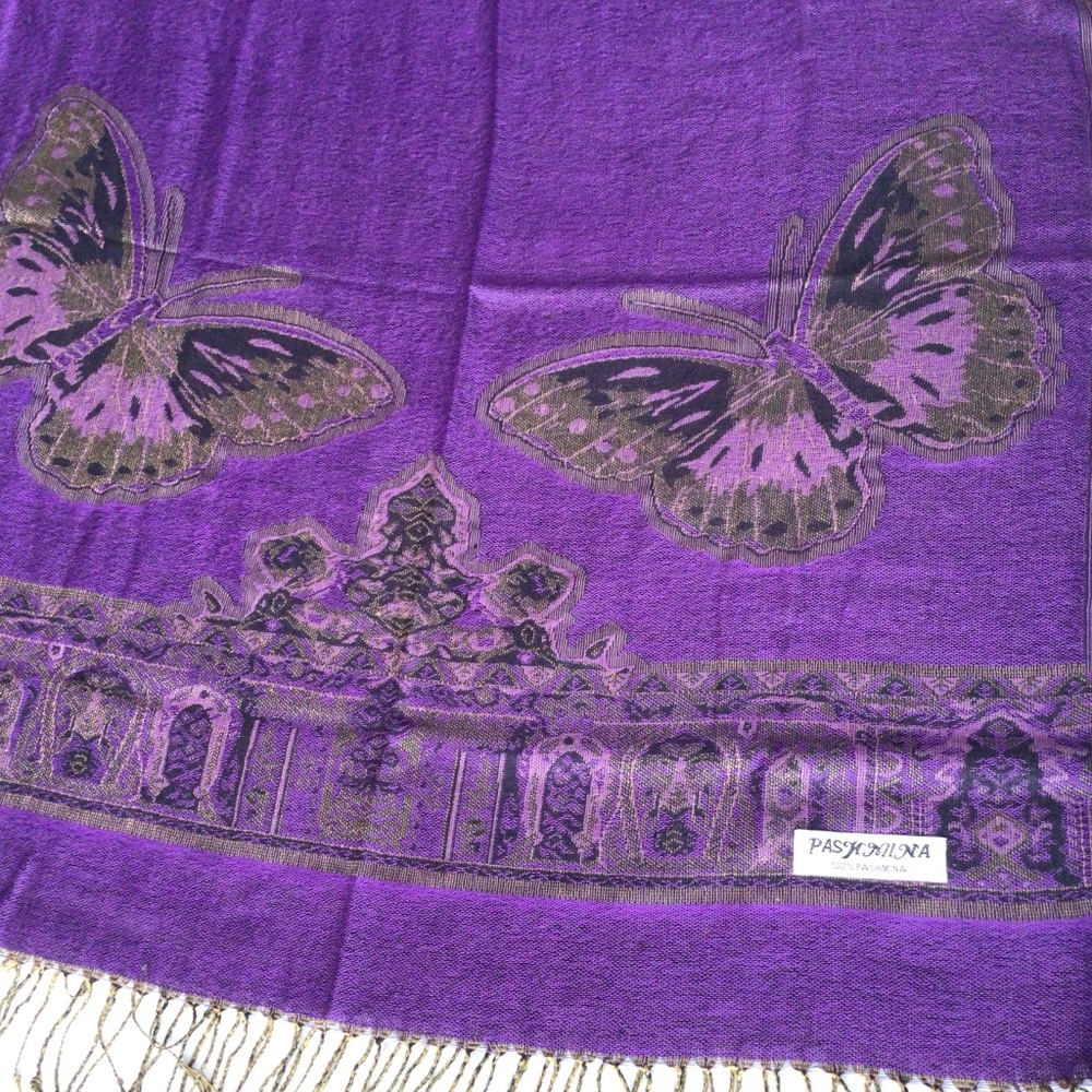 Purple Pashmina shawl,scarf NWOT
